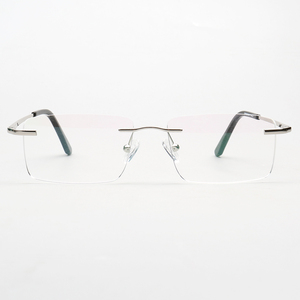 Top105 gran oferta nueva llegada alta calidad oro retro peso ligero cuadrado gafas sin montura marcos ópticos para unisex - Product Image 3