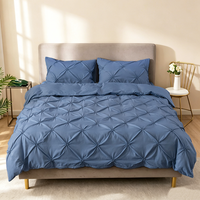Parure de lit 3 pièces personnalisable pour lit Queen/King, housse de couette de luxe en polyester à franges, pour la maison