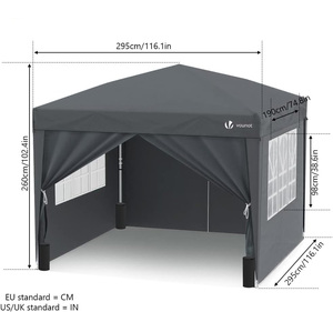 Tonnelle pliante publicitaire personnalisée en aluminium, économique, 10x10, imperméable, pour extérieur, chapiteau pop-up, tente de salon professionnel - Product Image 1