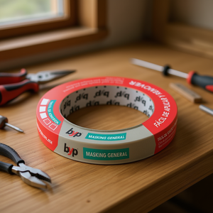 Ruban adhésif 1/2\" x 50M Pack de 12 par AP Herramientas Byp Cug50 Ruban adhésif en papier avec caoutchouc sensible à la pression Sans résidu F - Product Image 2