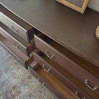 Commode à six tiroirs en bois massif de style rétro français et américain, armoire latérale, armoire de salon, armoire de véranda, armoire de chambre à coucher, armoire de rangement
