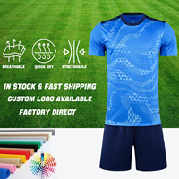 Maillot de football en polyester de bonne qualité pour hommes, uniforme de football à séchage rapide, maillot de football entièrement imprimé, uniforme d'équipe