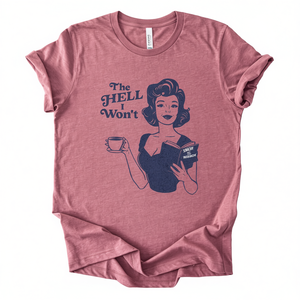 T-Shirt Retrò Femminista da Donna, Manica Corta, Collo Tondo, Stampa Vintage, 100% Cotone Jersey, Vestibilità Regolare, Per Tutte le Stagioni - Product Image 1