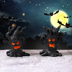 Halloween Tree <b>Spirit</b> Miniature Resin Ornaments Set Of 4 Indoor Decorations For Halloween - Product Image 4