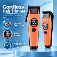 Tondeuse à cheveux professionnelle sans balais avec écran numérique, batterie lithium 2500 mAh, charge Type C