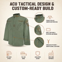 Fabricant de tenues tactiques KMS, uniforme ACU personnalisé, vente chaude, uniforme tactique léger vert original de protection