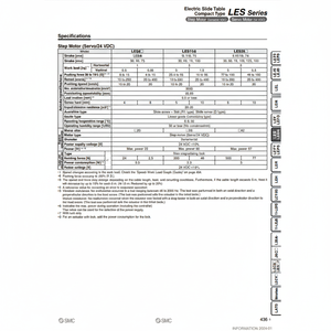 SMC Pneumatics Electric Slide <b>Table</b> LES16LK-50-R3MJT Industrial Strength - Product Image 1