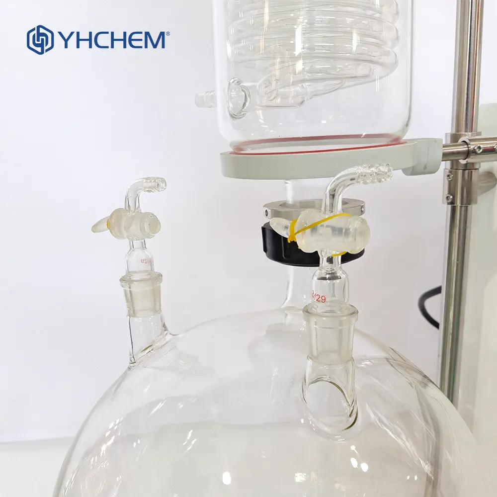 YHCHEM döner evaporatör 10L 20L 30L 50L kondenser ile otomatik döner evaporatör
