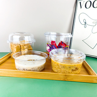 Conteneur à collation en plastique à paroi simple pour le stockage et la présentation d'aliments : yaourts, noix, bonbons, biscuits, gâteaux
