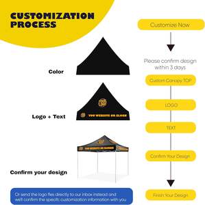 Tienda con dosel emergente resistente a los rayos UV impermeable con estampado personalizado, refugio plegable moderno de fácil instalación para eventos para exposiciones de mercado al aire libre - Product Image 5