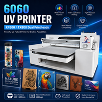 Imprimante UV DTF 6060, machine d'impression à plat et cylindrique pour tasses, coques de téléphone, acrylique, verre, métal, cuir, PVC