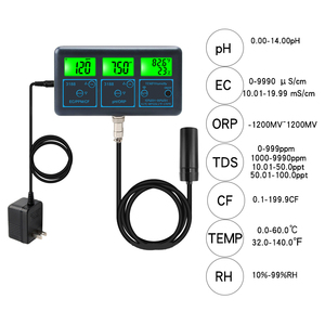 เครื่องตรวจวัดคุณภาพน้ำ YINMIK แบบ 7-in-1  พร้อม WiFi  วัดค่า PH/TDS/ความกระด้าง/ORP/EC/อุณหภูมิ/ความชื้น ความแม่นยำ 0.01  OEM สำหรับโรงพยาบาลและสระว่ายน้ำ - Product Image 2