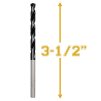 Foret industriel de 5/32 pouces, M35 Cobalt, revêtement TiAlN, longueur totale de 3-1/2 pouces, pour percer le métal, l'acier et l'aluminium