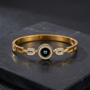 กำไลข้อมือแฟชั่นทันสมัย รุ่น Kada 179949 โลหะผสมสังกะสี สีทองและโรสโกลด์ รูปทรงเรขาคณิต สำหรับทุกเพศ - Product Image 2