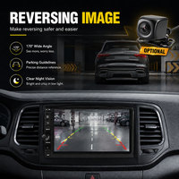 Autoradio Android 7 pouces avec CarPlay sans fil, Android Auto, navigation GPS, Mirror Link, radio FM RDS, commande au volant