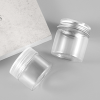 Pot en plastique pour crème avec couvercle en aluminium, pot pour masque facial, pot pour crème pour le visage, emballage en plastique pour crème corporelle