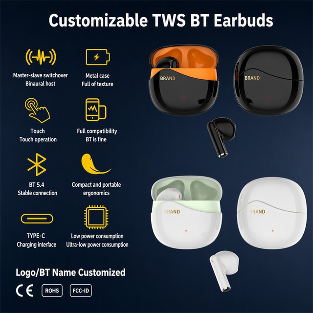 2026 Intelligent Touch Wireless Headphones CE RoHS FCC-ID Certificate Wireless Headphones Corporate Gifts Branding