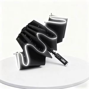 Paraguas Extroversion de 10 Varillas con Protección UV, Automático, Grande, con Borde Reflectante, Resistente a la Lluvia, al Óxido y al Viento Fuerte - Product Image 1