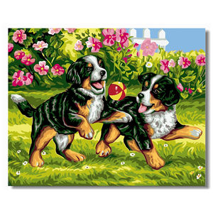 Pintura por números 40x50 Perro <span class=keywords><strong>Lienzo</strong></span> Pintura Animales Pintura <span class=keywords><strong>al</strong></span> óleo por números Animales Artesanía Pintura por números Perro - Product Image 2