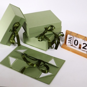 Luxury Rigid Cardboard Custom Matt Folding Closure Flip Top <b>Box</b> Manufacturer Perfume Packaging Paper Gift <b>Box</b> With Ribbon - Product Image 3