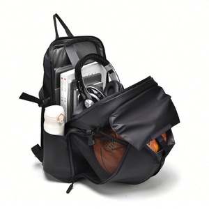 Water Resistant Anti-Theft Athletes Gym Basketball <b>Backpack</b> <b>Large</b> Sports Equipment Bag Ball Compartment Durable Oxford Polyester - Product Image 3