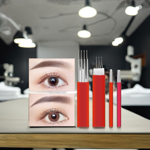 Cuchillas de tatuaje Microblading de acero inoxidable desechables, <span class=keywords><strong>aguja</strong></span> de maquillaje PUMermanent bordada <span class=keywords><strong>para</strong></span> mesoterapia - Product Image 4