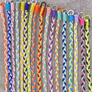 Correa Corta de Color para Teléfono Móvil con Parche de Color, Colgante para Funda de Teléfono, Antipérdida, Hecha a Mano, Unisex, Correa de Muñeca para Teléfono - Product Image 1