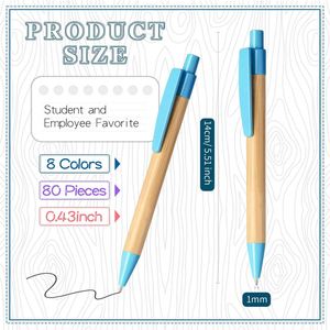 Stylo bille personnalisé en bambou naturel, écologique, SUMO, avec finition recyclable, idéal pour l'écriture et les cadeaux de bienvenue - Product Image 3