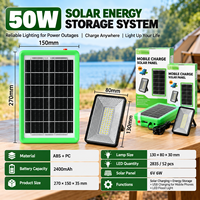 Lampe de travail solaire rechargeable 20W 50W 100W, lampe d'urgence avec panneau solaire pour la maison, le camping, le marché nocturne, l'éclairage extérieur