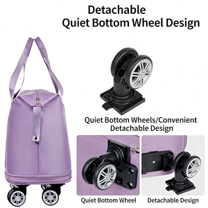 Sac de yoga pour femme avec logo personnalisé, plusieurs styles en stock, livraison rapide, sac de sport unisexe avec roulettes silencieuses détachables - Product Image 4