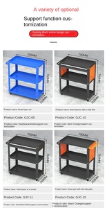 Ba lớp thép đen werkzeugwagen hội thảo di động ngăn kéo kiểu tự động sửa chữa bảo trì đẩy giỏ hàng giá để lưu trữ - Product Image 4