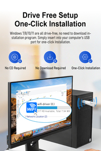 USB AC 1300Mbps USB3.0 <b>WiFi</b> Adapter 5G Wireless Network Card 802.11a/g/n/ac Dual-Band 2.4GHz & 5GHz Wlan <b>Stick</b> Wireless Dongle W - Product Image 3