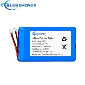 แบตเตอรี่ลิเธียมโพลิเมอร์แบบชาร์จได้ รุ่น Factory Custom 145085 3.7V 9300mAh ความจุสูง พร้อมขั้วต่อสายไฟ - Product Image 1