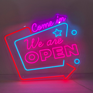 Letrero de neón de barra <span class=keywords><strong>Led</strong></span> decorativo de arte 3D Letrero de neón abierto Letreros abiertos <span class=keywords><strong>Led</strong></span> para tienda de negocios - Product Image 3