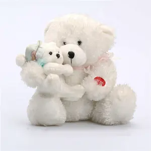 ICTI audited manufacturers & plush toys factory plush pink teddy bear mother and baby bear