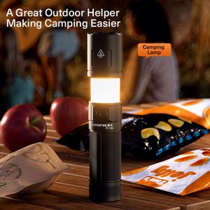 USB <b>Rechargeable</b> Waterproof Retractable Camping Flashlight 1100LM with Adjustable Focus and Powerful 26650 Battery - Product Image 6