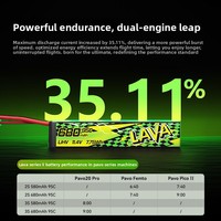 Baterai Pesawat Model BETAFPV LAVA II 580mah, 680 MAh Lithium Polymer 2-4S Kompatibel dengan Drone Balap FPV Seri Pavo