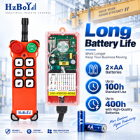 HZBOY 433MHz Pengendali Derek Nirkabel untuk Derek Jembatan Gantry Hoist Truk Pompa Beton 6 Tombol F21-6S Sakelar Remote Radio