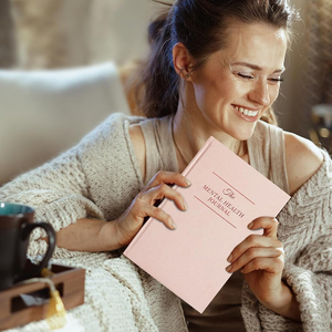 Diario Personalizzato in Lino con Copertina Rigida per <span class=keywords><strong>la</strong></span> Salute Mentale di Donne e Uomini, Quaderno con Suggerimenti Quotidiani per Alleviare l'Ansia - Product Image 4