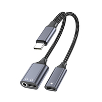 Adaptateur Hub USB-C Mâle 3 Ports avec Répartiteur d'Alimentation pour Caméra, Microphone, Voiture et Téléviseur HD