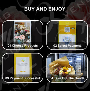 Distributore Automatico di Fiori <span class=keywords><strong>Verde</strong></span> e Rosa XYZ Grande da Terra con Sistema di Raffreddamento Refrigerato - Product Image 3