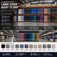 Film de protection de peinture (PPF) en TPU haut de gamme, coloré sur mesure, 1,52 x 3 m, résistant aux rayures, imperméable, élastique et auto-réparateur pour voiture