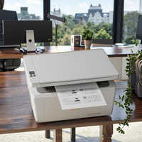 M30W Printer Laser A4 semua dalam satu, pemindai penyalin 17W Mini nirkabel hitam putih USB rumah kantor menggunakan stok ponsel dapat terhubung