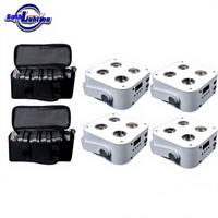 Bothlighting 8 Pièces Sac Blanc IR4 Mini Batterie Sans Fil DMX Fond RGBWA+UV Mariage Fête DJ Lumières Scène Par Projecteurs Sans Fil
