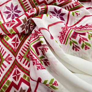 Dubai árabe clásico impreso perla gasa mujeres Hijab caliente Popular geometría diseño islámico bufandas étnicas chales de peso ligero - Product Image 6