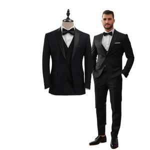 Abito da <span class=keywords><strong>Uomo</strong></span> 2025 <span class=keywords><strong>Nero</strong></span> Elegante per Ragazzi, Sposi e Testimoni - Product Image 1