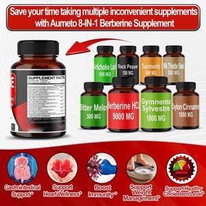 Berberine כמוסות 13100 מ "ג עם קינמון צילון חלב כורכום כמוסות מקסימלית של גלוקוז הלב החיסונית - Product Image 4