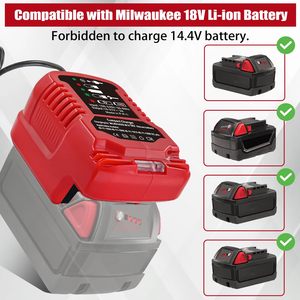 Cargador de Batería de Repuesto para Batería de Litio Milwaukee M18 de 18 V, Cargador Compacto Rápido Mini de 2 A para 48-11-1850 1860 1815 1890 XC - Product Image 6