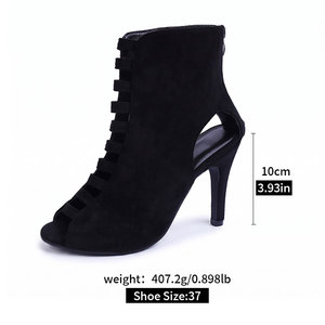 Nouvelle conception – Escarpins sexy à bout pointu <span class=keywords><strong>pour</strong></span> <span class=keywords><strong>femme</strong></span>, avec dix rayures horizontales sur chaque côté du dessus de la chaussure, talon de 10 cm, idéal <span class=keywords><strong>pour</strong></span> le bureau QN-01 - Product Image 5