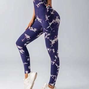 Vente en gros de leggings de yoga pour femmes prix bon marché leggings de yoga pour femmes sublimation complète leggings de yoga avec logo personnalisé pour femmes - Product Image 3